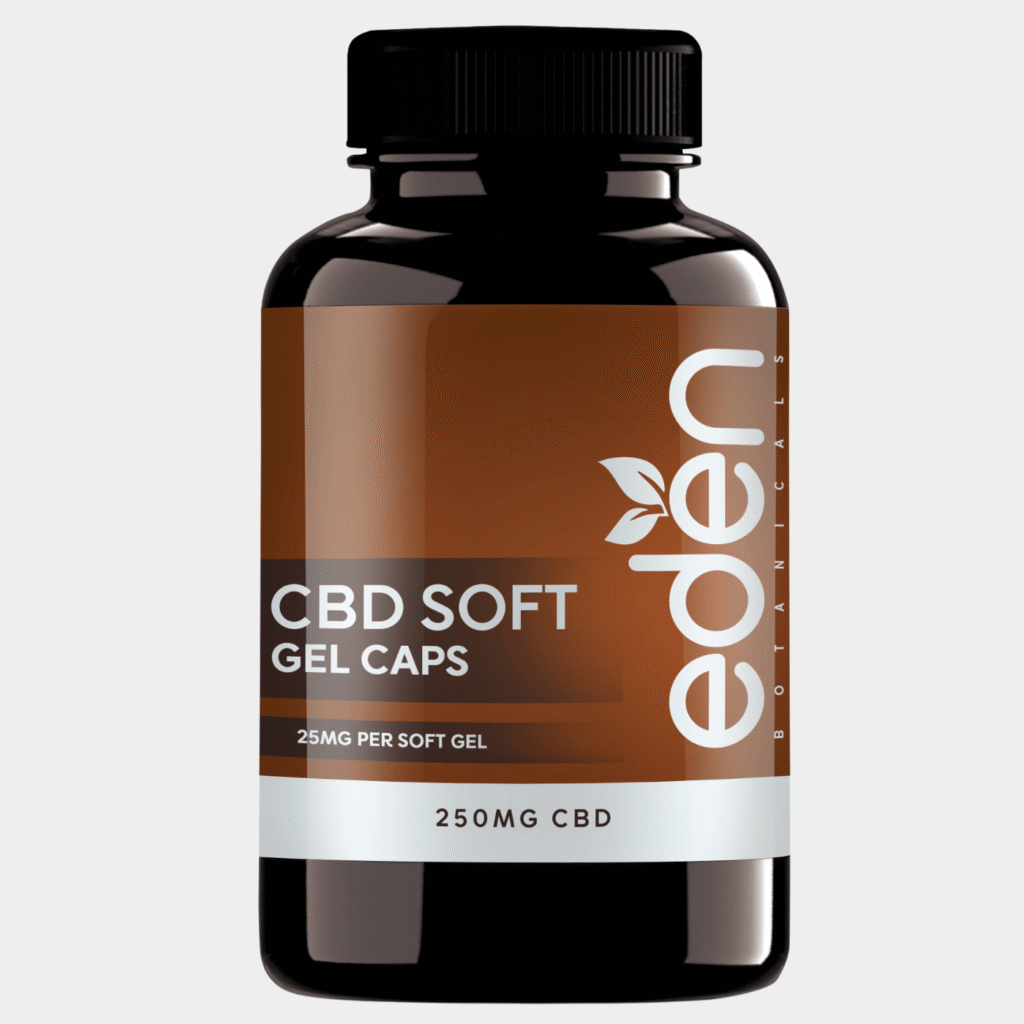Organic Full Spectrum Hemp Extract Softgels – 10 Count travel-size CBD softgel bottle