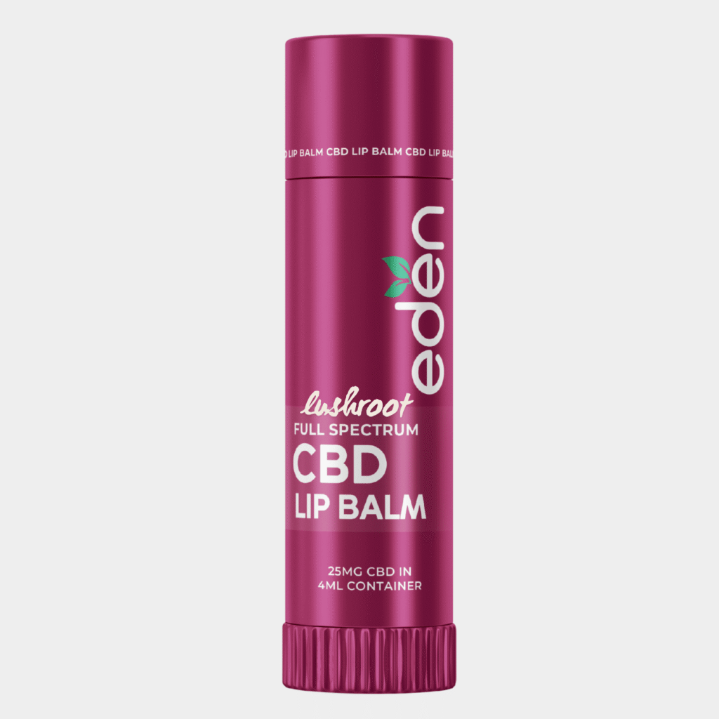 LushRoot CBD Lip Balm – 25mg Full Spectrum CBD in tropical flavors
