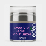 RoséSilk Facial Moisturizer – 150mg CBD rose-infused face cream for sensitive skin, 50mL jar